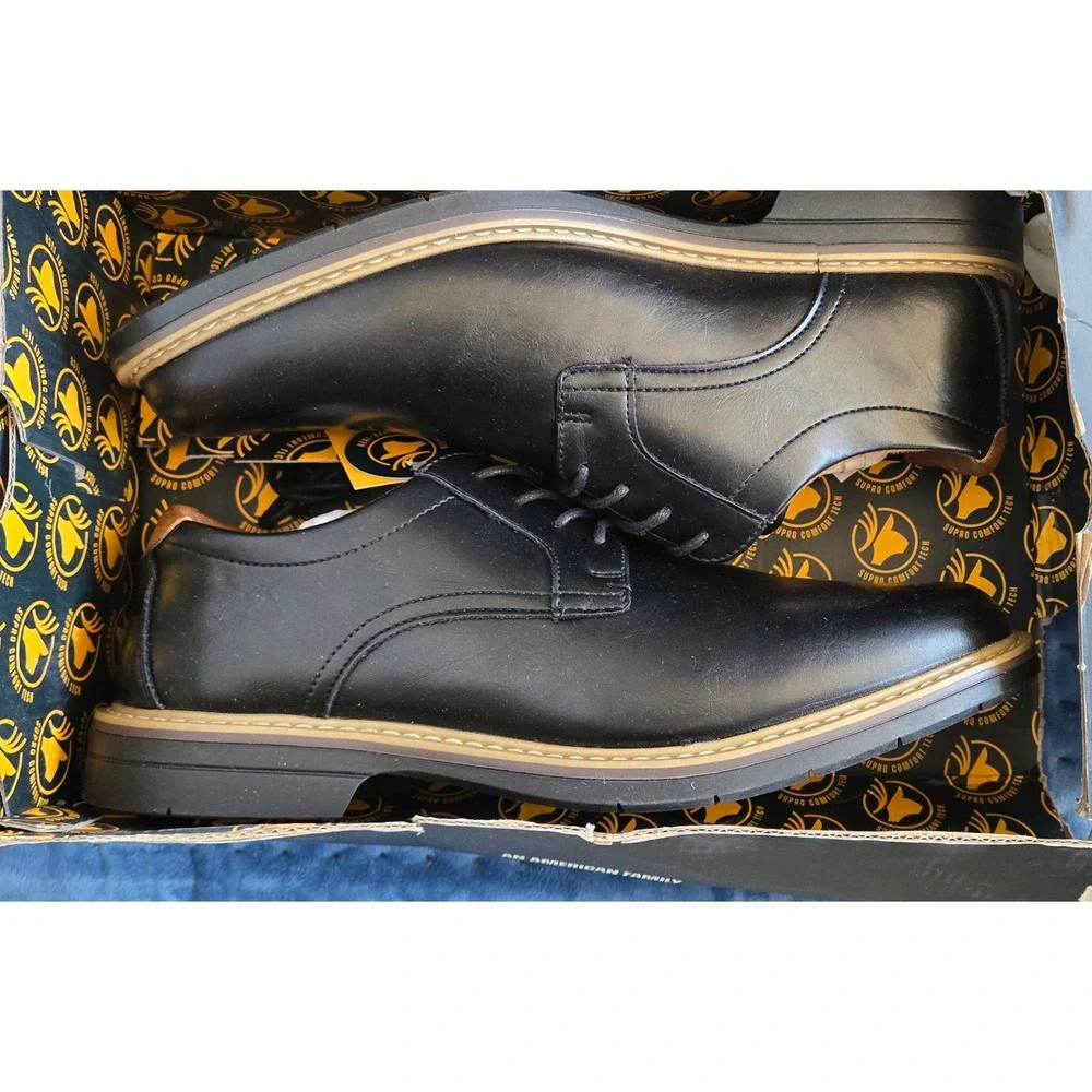 Deer Stags‎ Belmont Mens Black Vega Dress Shoes Comfort Oxford 10.5 M NEW